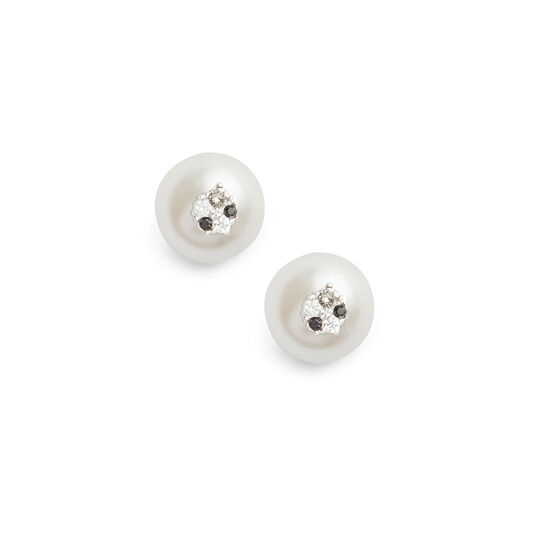 Under The Sea Pearl Back Silver Earrings