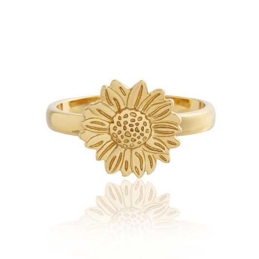 Sunflower Gold Flower Ring