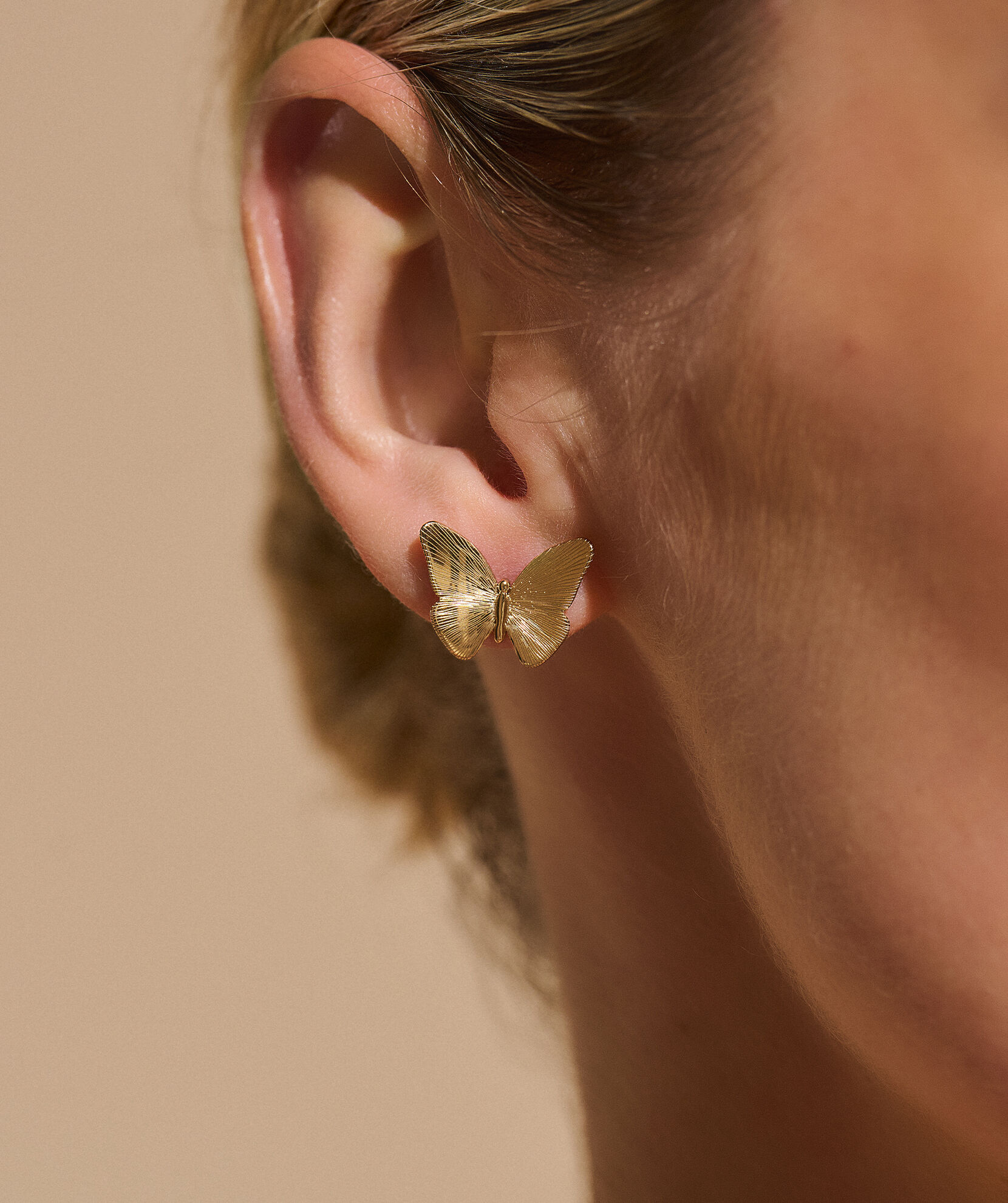 Signature Butterfly Gold Stud Earrings Olivia Burton London