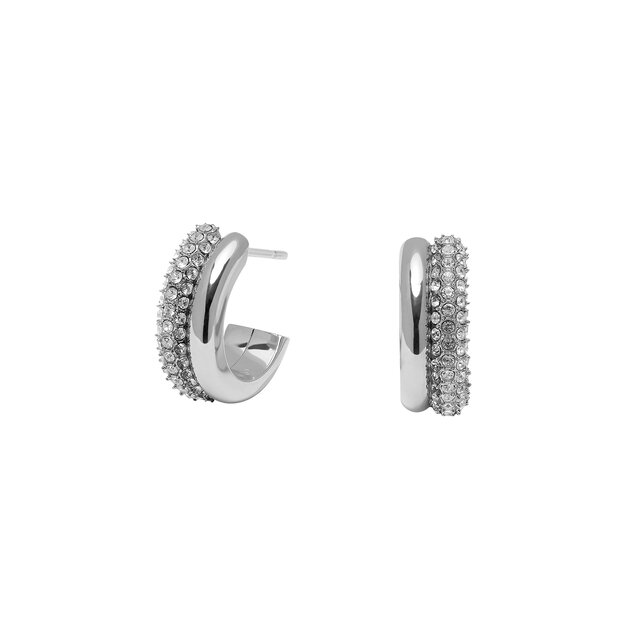 Boucles d’oreilles créoles Entwine Argent