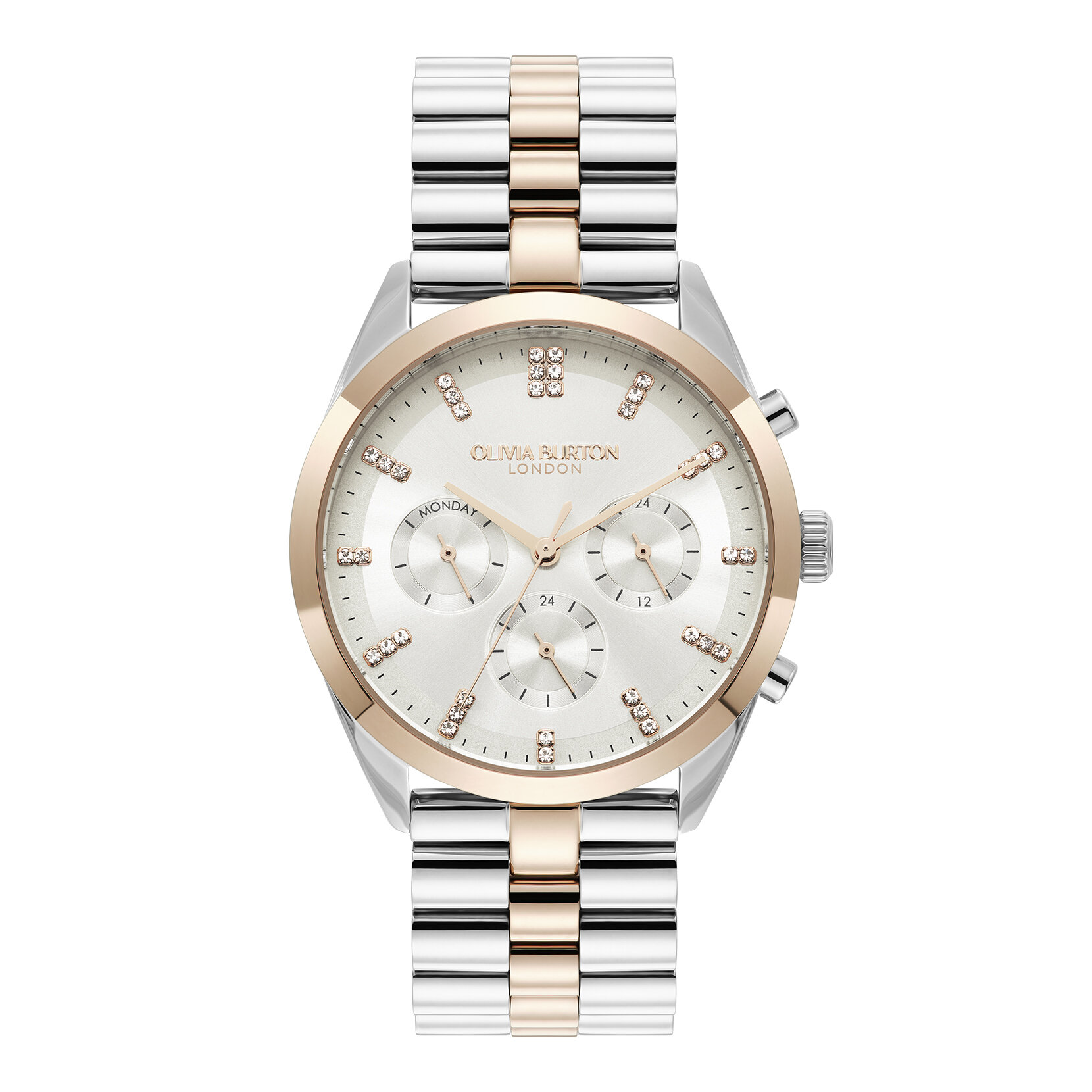 38mm City Classic Multifunction Two Tone Bracelet Watch