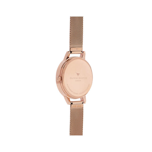 Sunray Rose Gold Mesh Watch