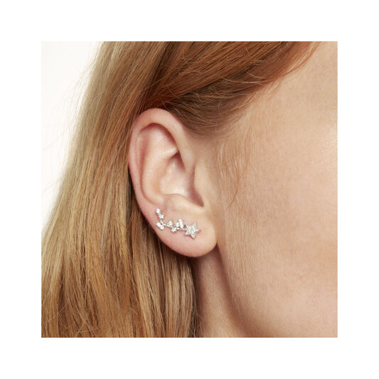 Celestial Crawler & Stud Silver Earring