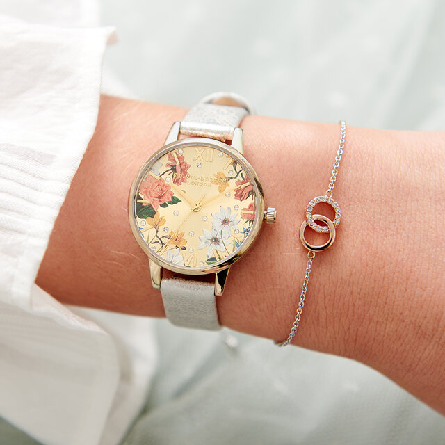 30mm Gold & Champagne Leather Strap Watch