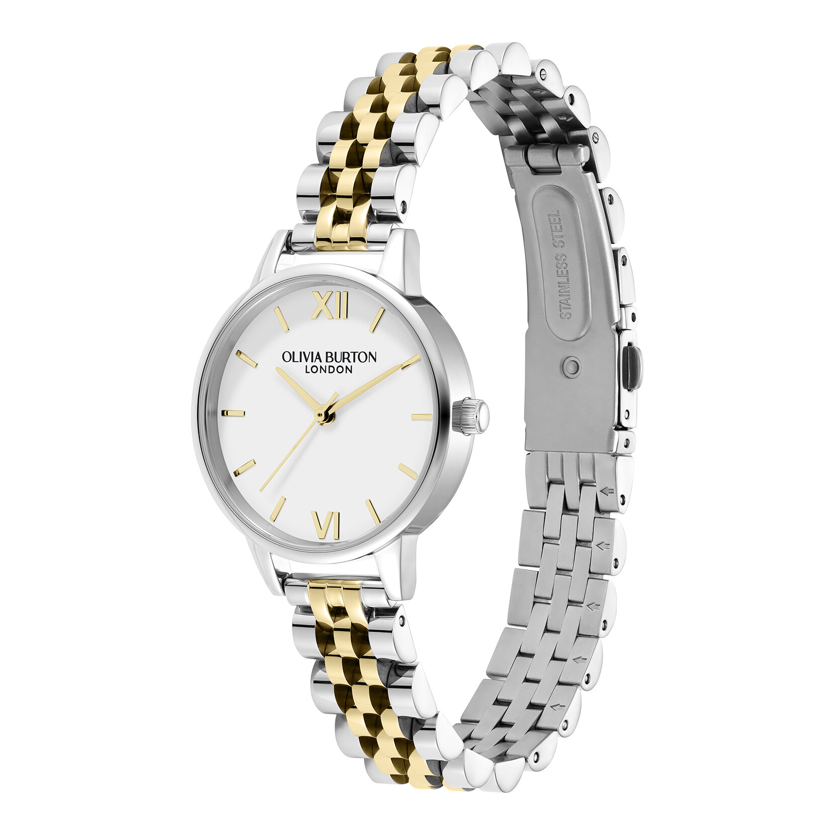 Montre-bracelet 30 mm Blanche et Bicolore