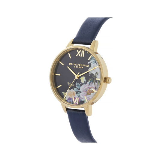 Enchanted Garden Navy & Gold Watch