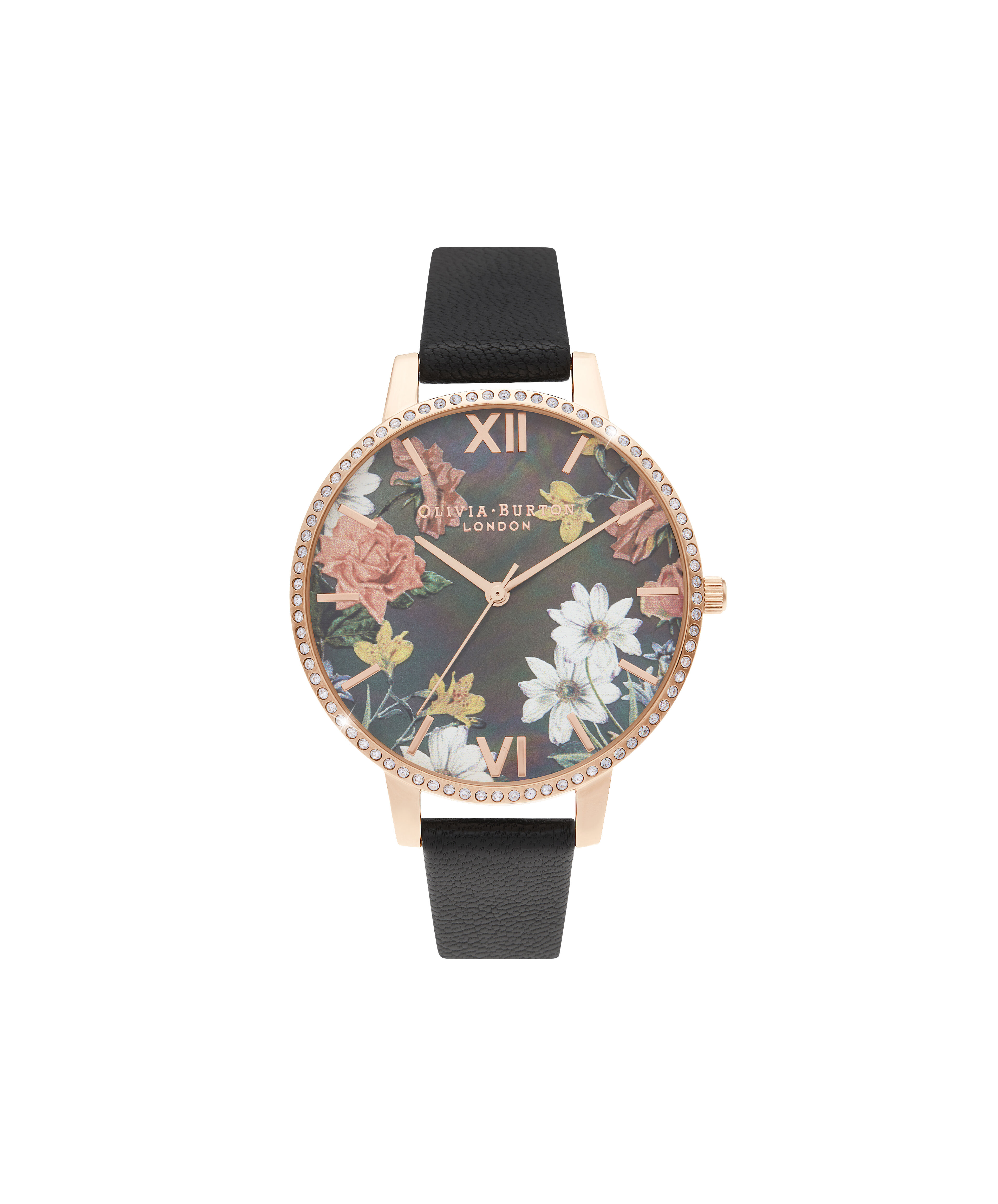 Olivia burton big store dial rose gold watch