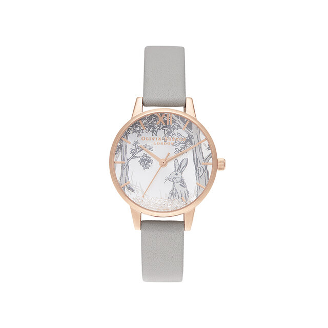 Snow Globe gris et or rose