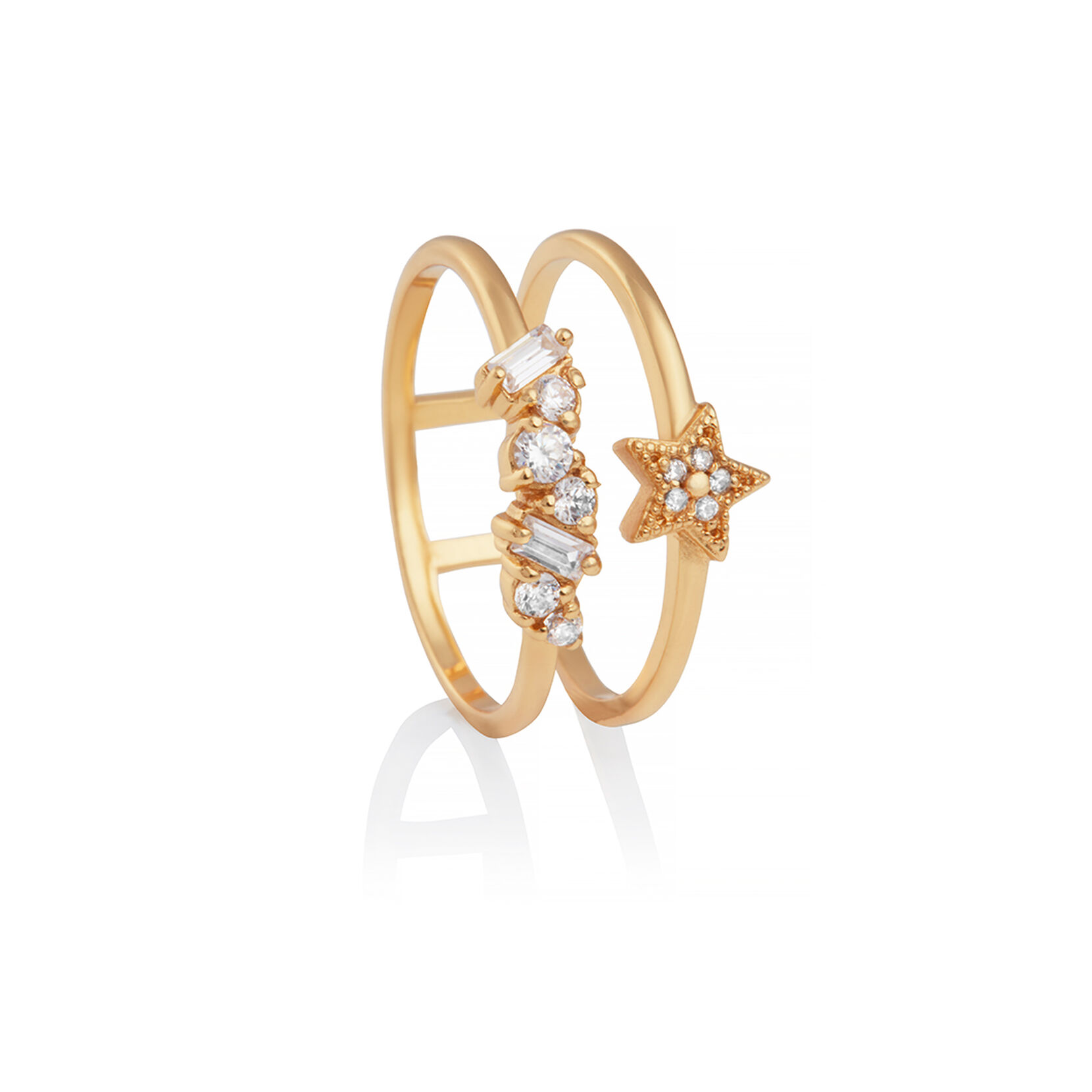 Celestial Double Band Ring Gold S