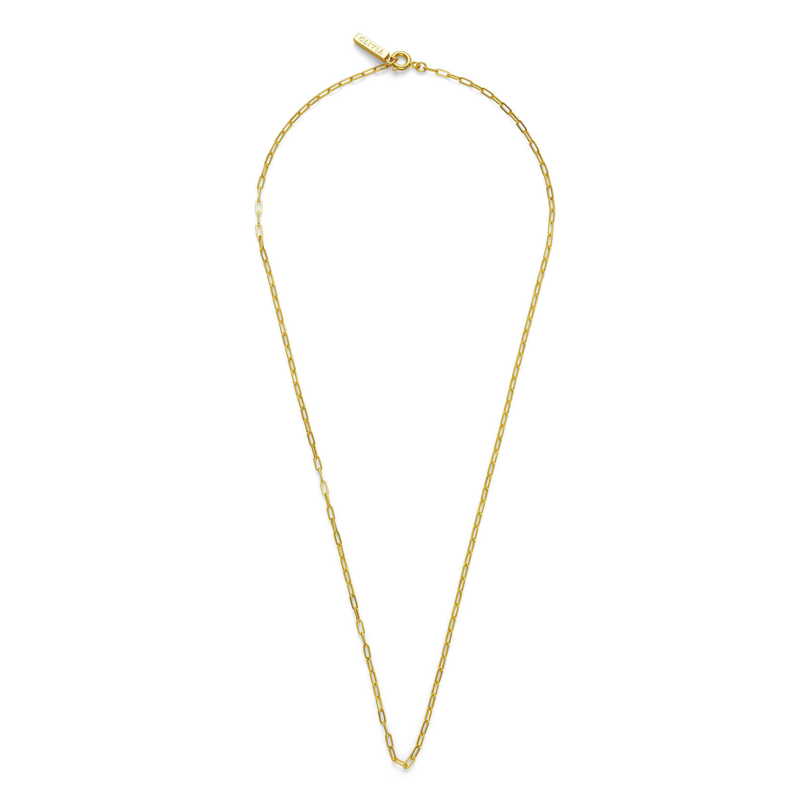 Mini Paperclip Gold Plated Chain Necklace