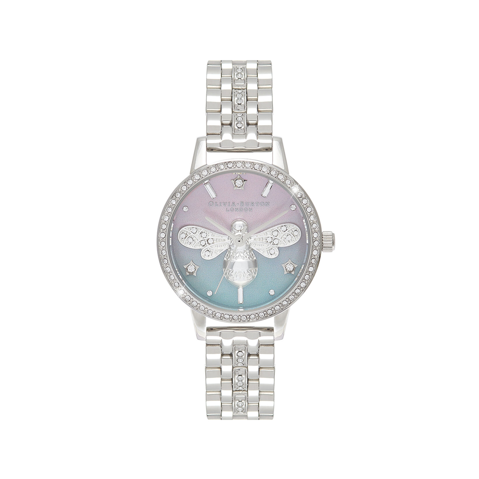 Sparkle Bee Ombre Midi Dial Silver Sparkle Watch