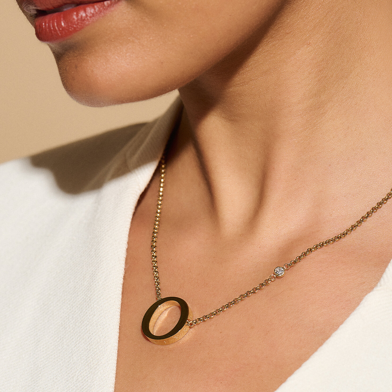 Collier pendentif or O