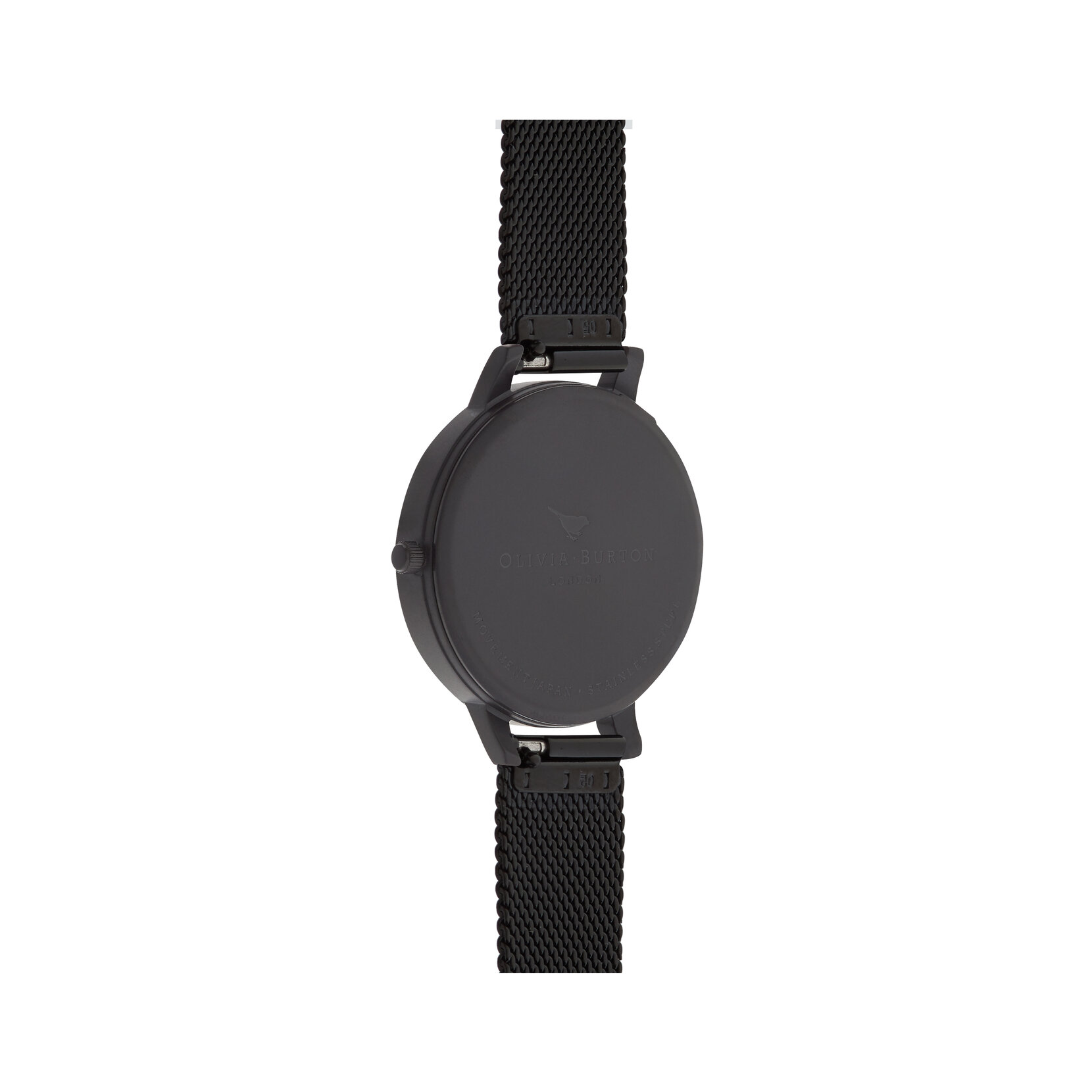38mm Black & Rose Gold Mesh Watch