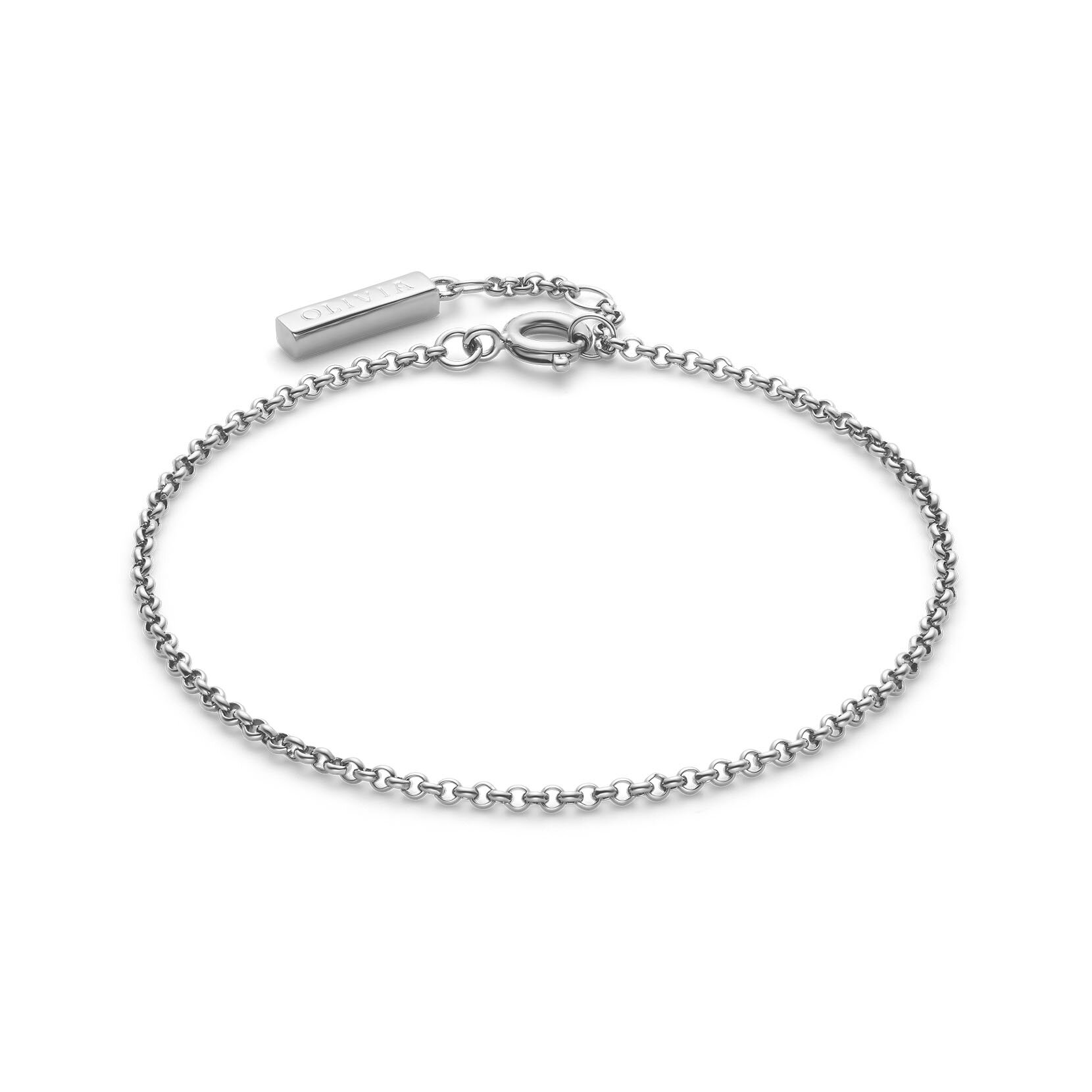 Petite Rolo Silver Tone Chain Bracelet