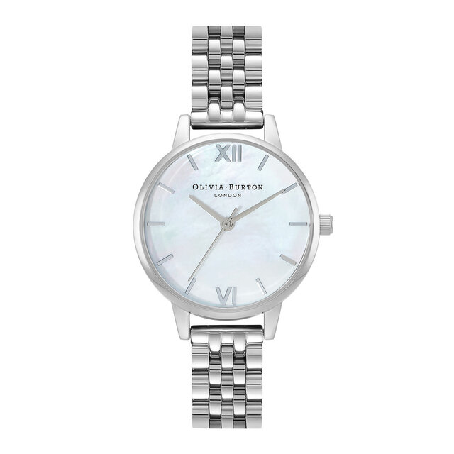 30mm White & Silver Bracelet Watch