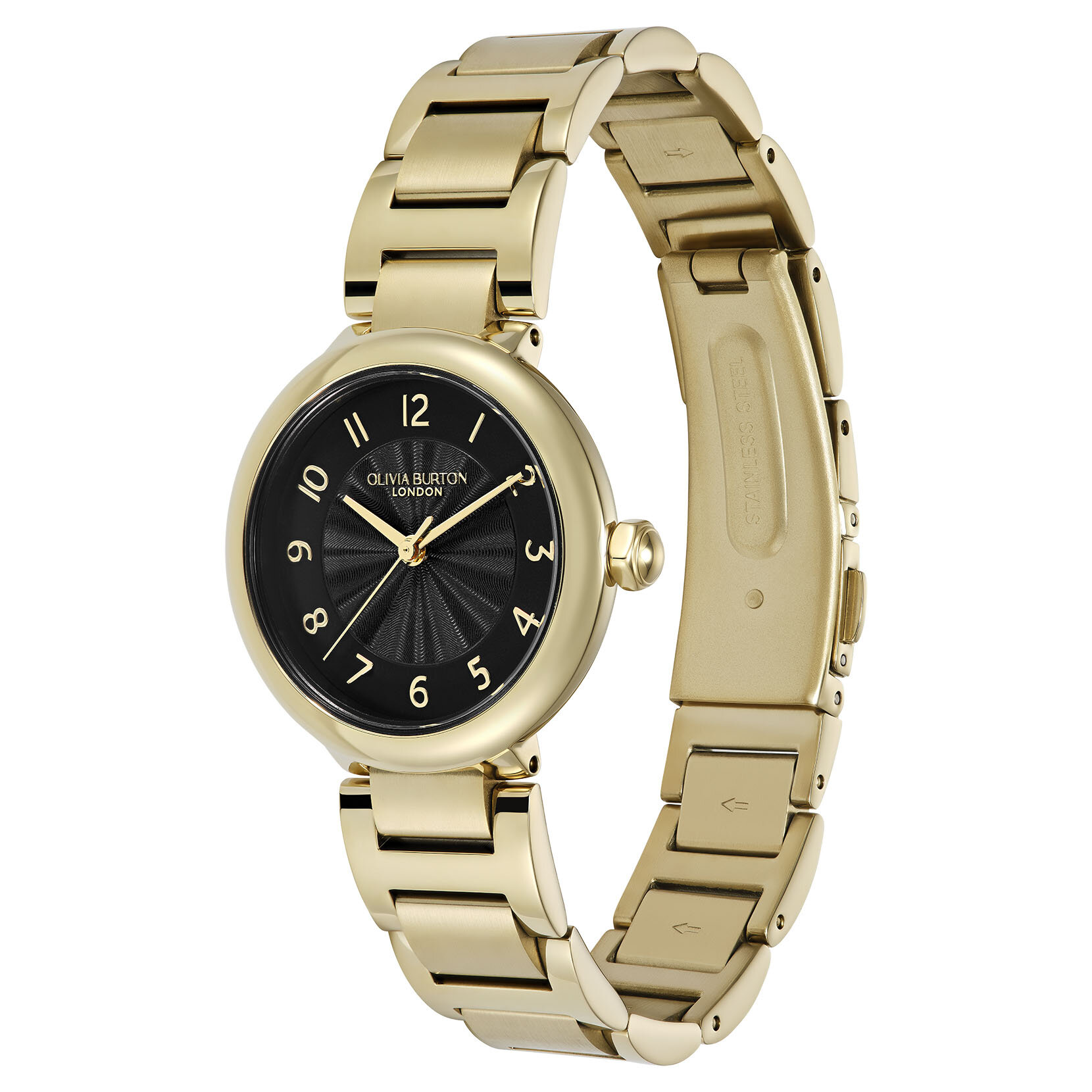 Montre Pembroke Noir & Bracelet Or 30mm