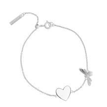 Silver Heart & Bee Bracelet