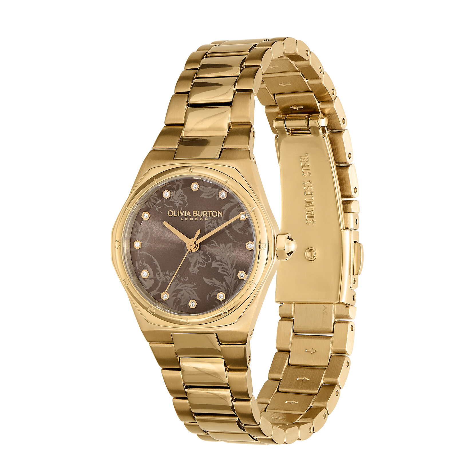 Montre Mini Hexa Champignon et Or 28 mm