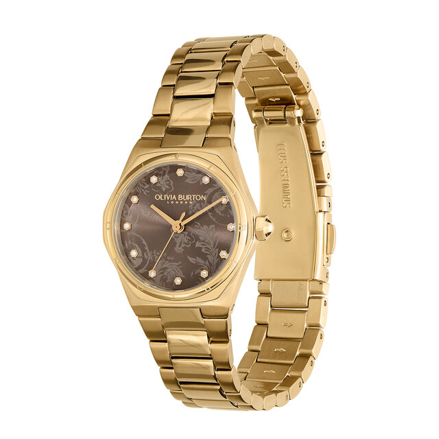 28mm Mini Hexa Mushroom & Gold Bracelet Watch