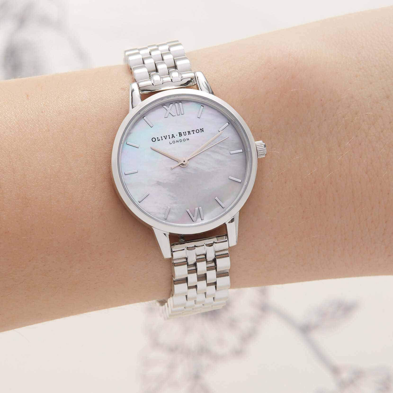 Mother of Pearl Bracelet Blanc, Or