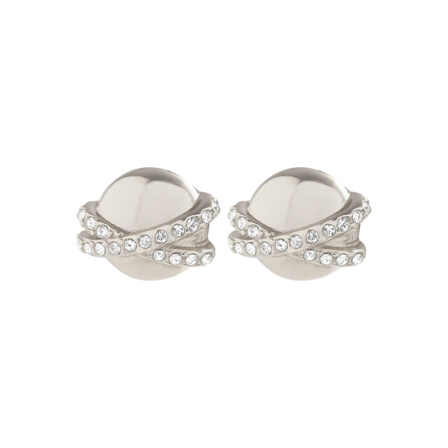 Silver Planet Stud Earrings