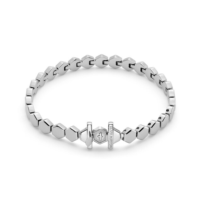 Bracelet Manchette Petite Honeycomb Argent