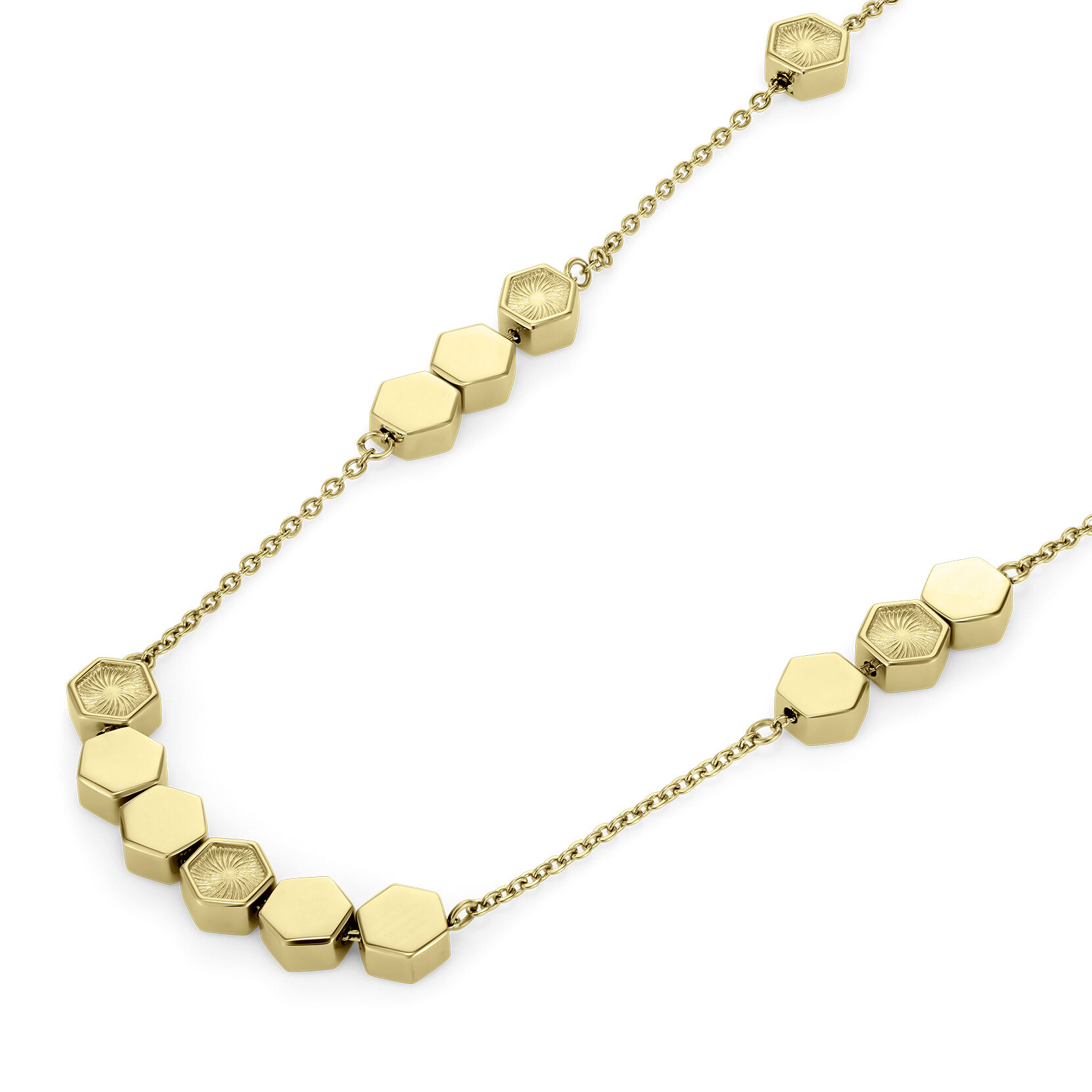 Petite Honeycomb Gold Plated Necklace