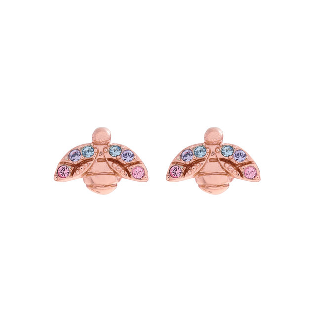 Rose Gold Bee Stud Earrings