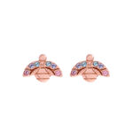 Clous d’oreilles Rainbow Bee or rose
