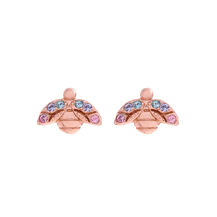 Rose Gold Bee Stud Earrings
