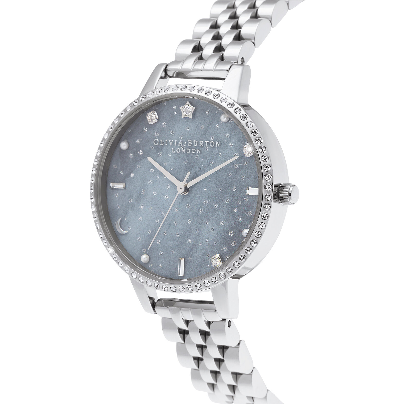 34mm Night Sky & Silver Bracelet Watch