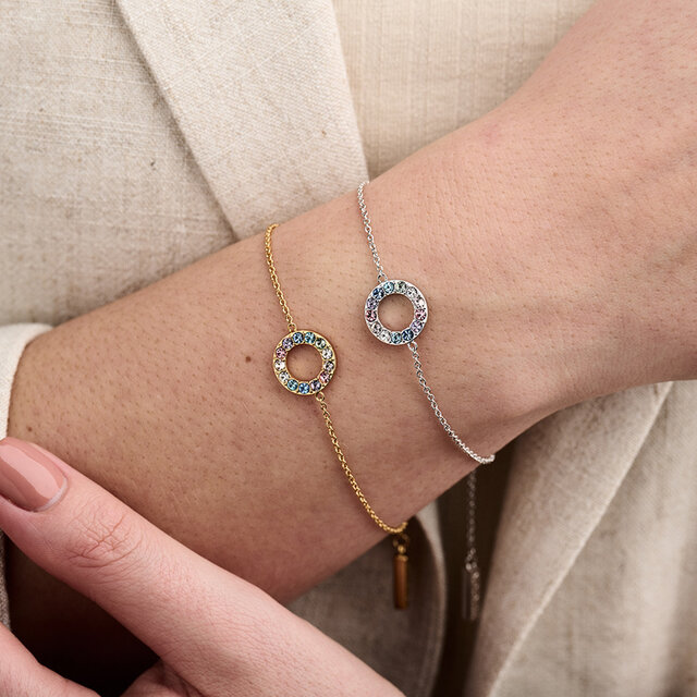 Gold Rainbow Halo Bracelet