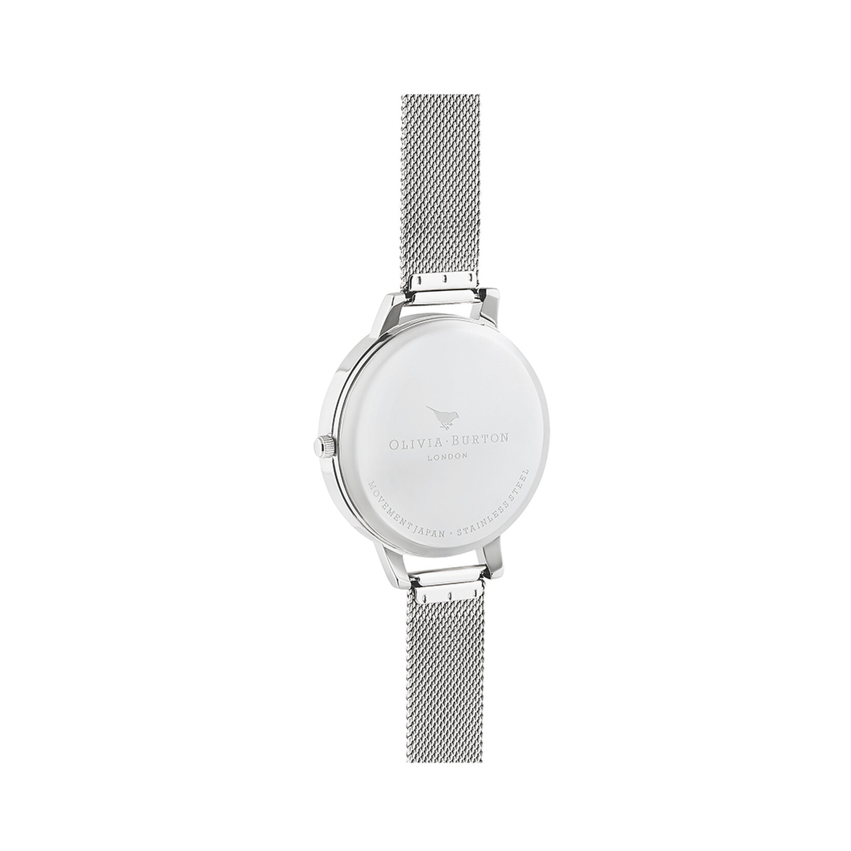 Grand cadran Sunlight Florals et bracelet milanais argent