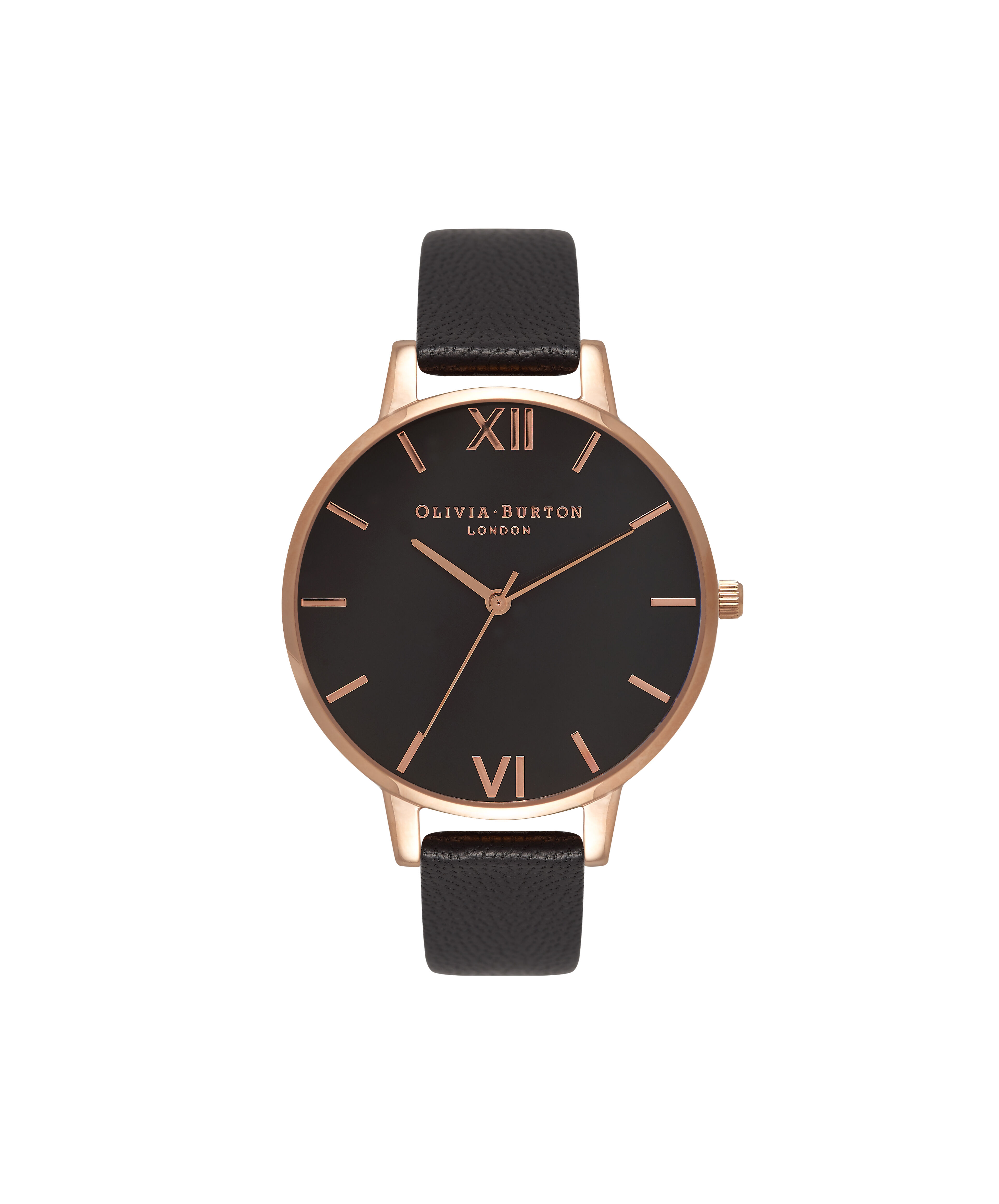 Olivia burton black strap watch best sale