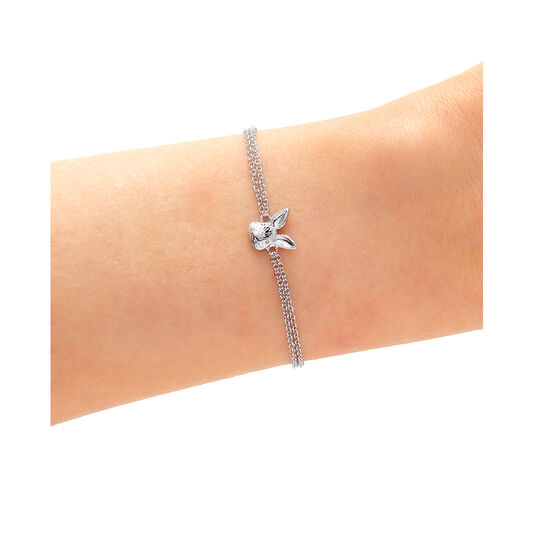3D Bunny Silver Bracelet