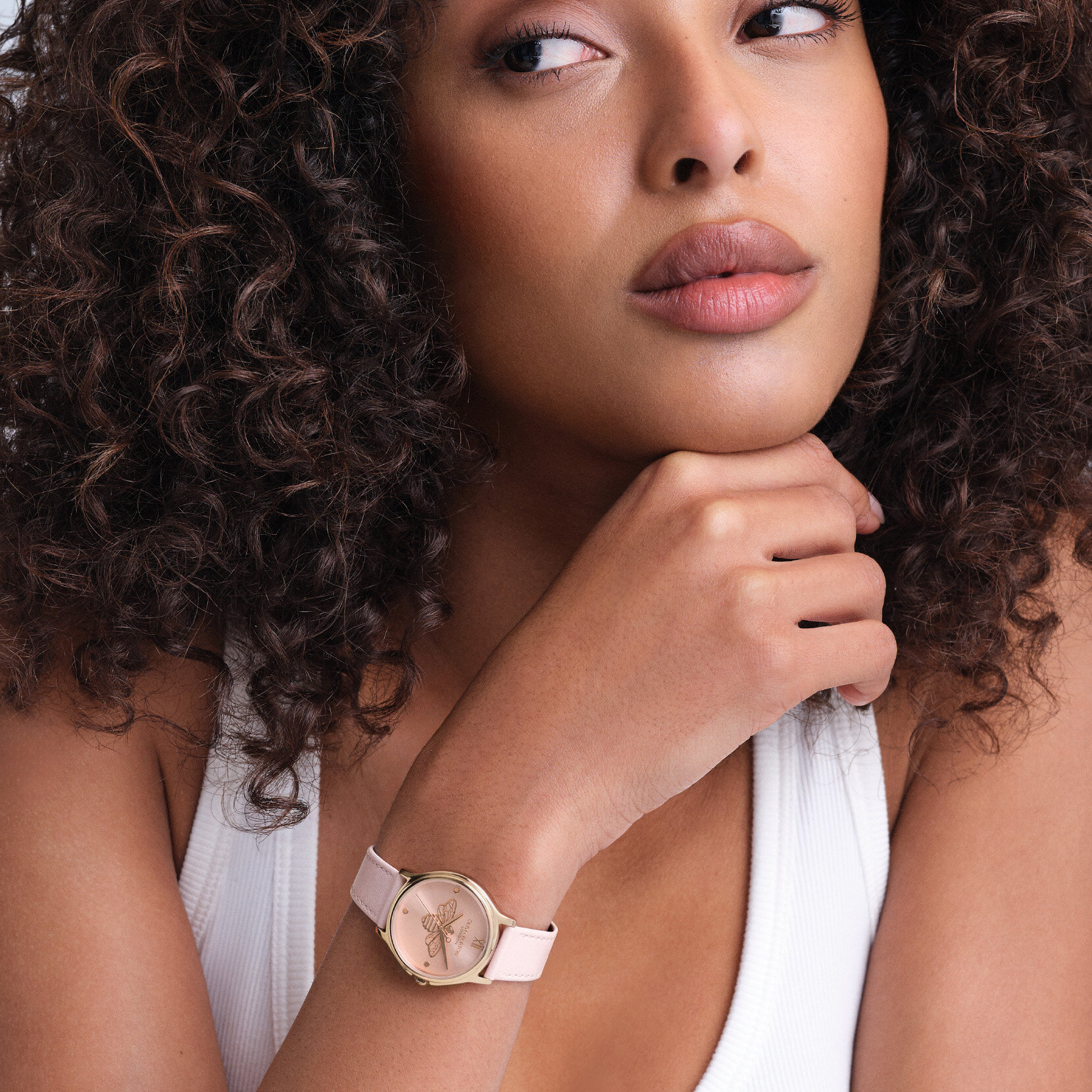 30mm Classic Bee Rose Gold & Primrose Leather Strap Watch