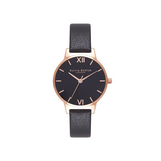 Black & Rose Gold Watch
