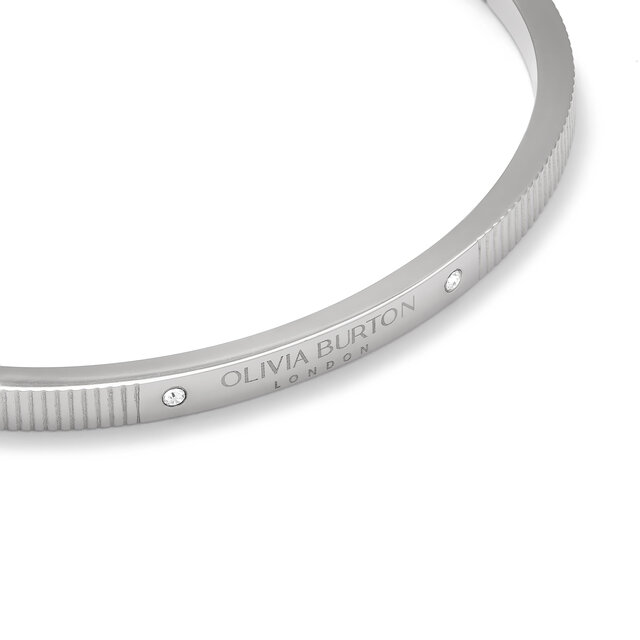 Linear Silver Bangle