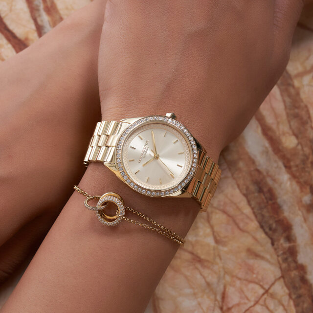 Montre Bejewelled avec Bracelet Or 34 mm