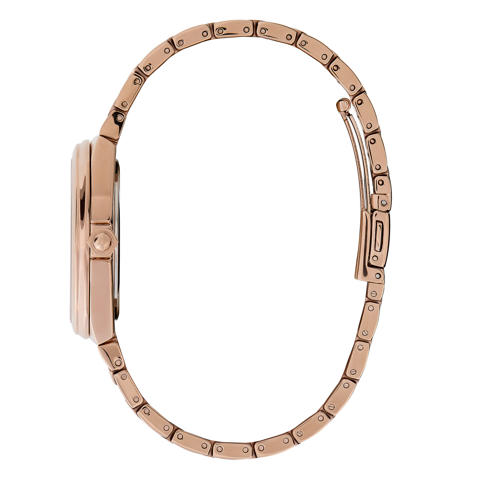 Montre Lustrée Multifonction Blanc & Bracelet Or Rose 36 mm