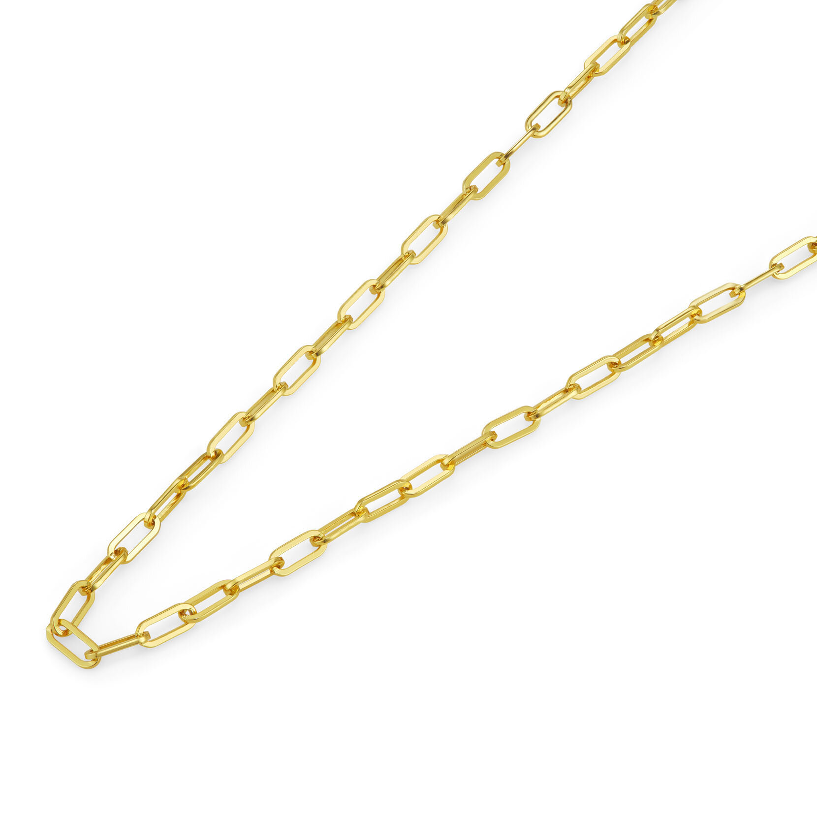 Mini Paperclip Gold Plated Chain Necklace