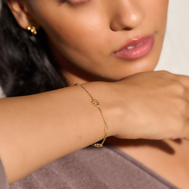 Vintage Bead Gold Bracelet