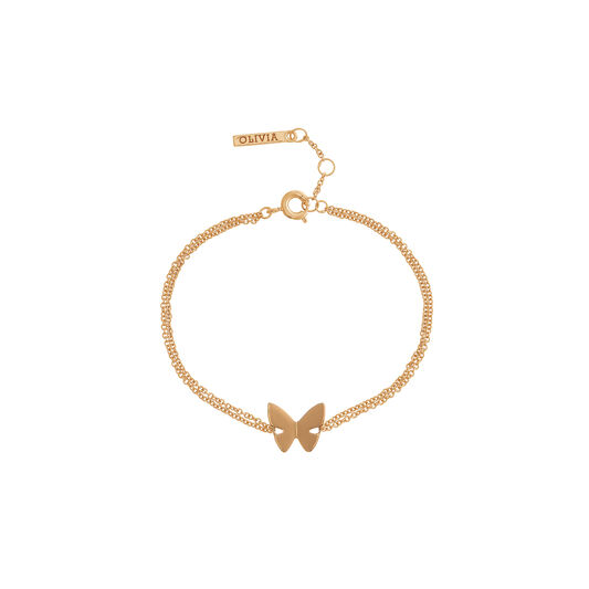 Social Butterfly Chain Bracelet Gold