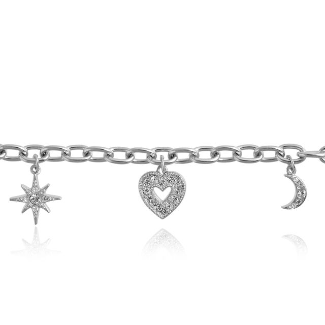 Night Garden Silver 925 Charm Bracelet (M/L)