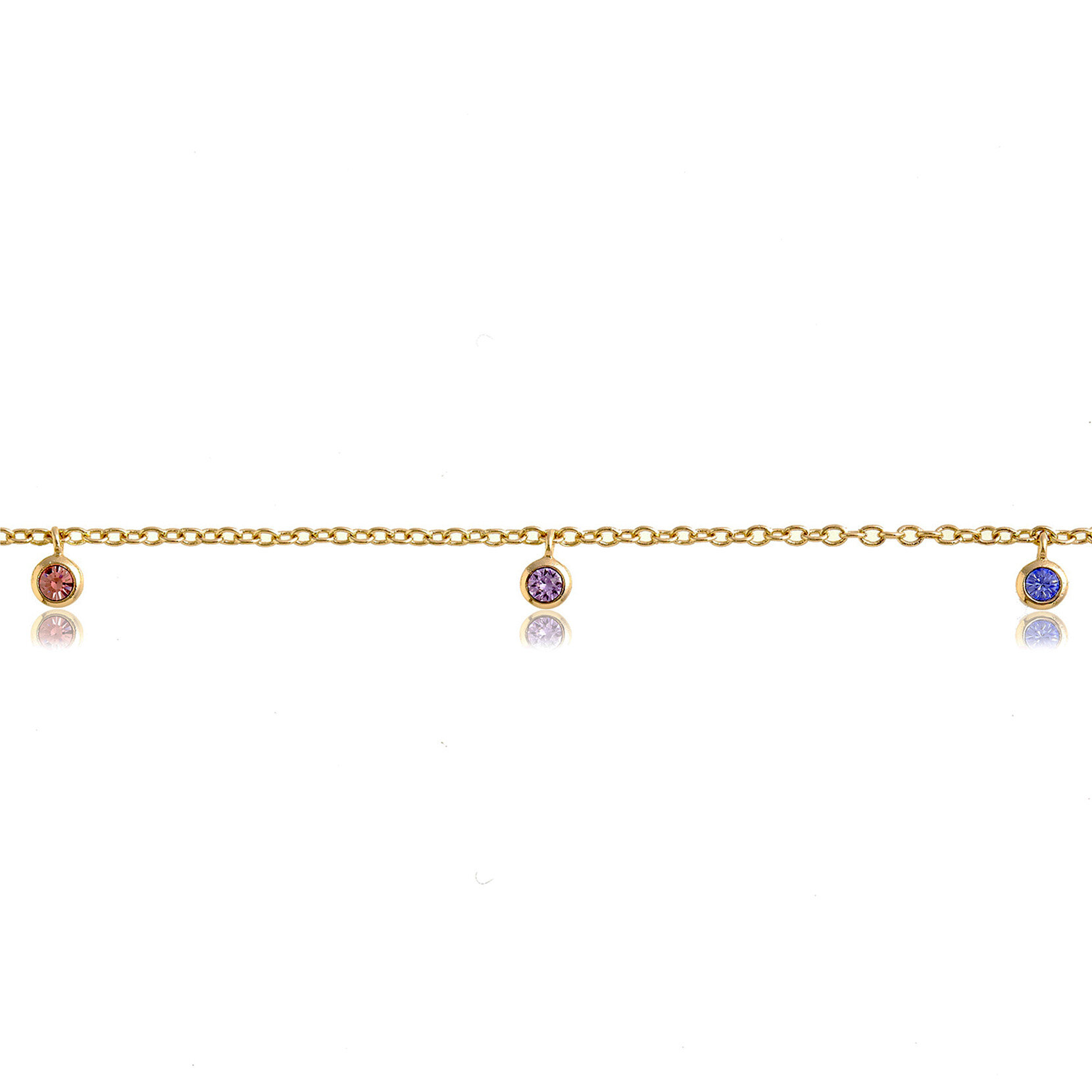 Gold Rainbow Charm Bracelet