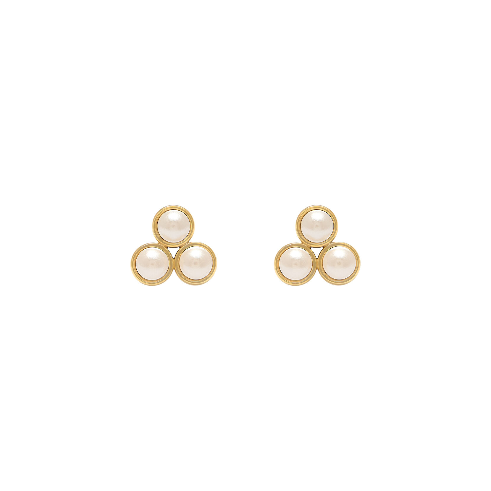 Pearl cluster stud earrings in Silver — Militza Ortiz Jewellery
