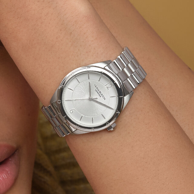 Montre Swirled Bracelet Argent 36 mm