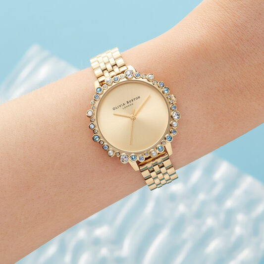 Limited Edition Bejewelled & Gold Bracelet Watch