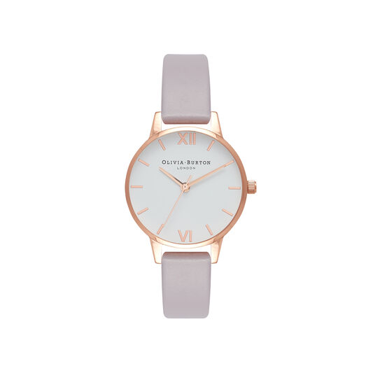 Midi Dial Grey Lilac & Rose Gold Watch