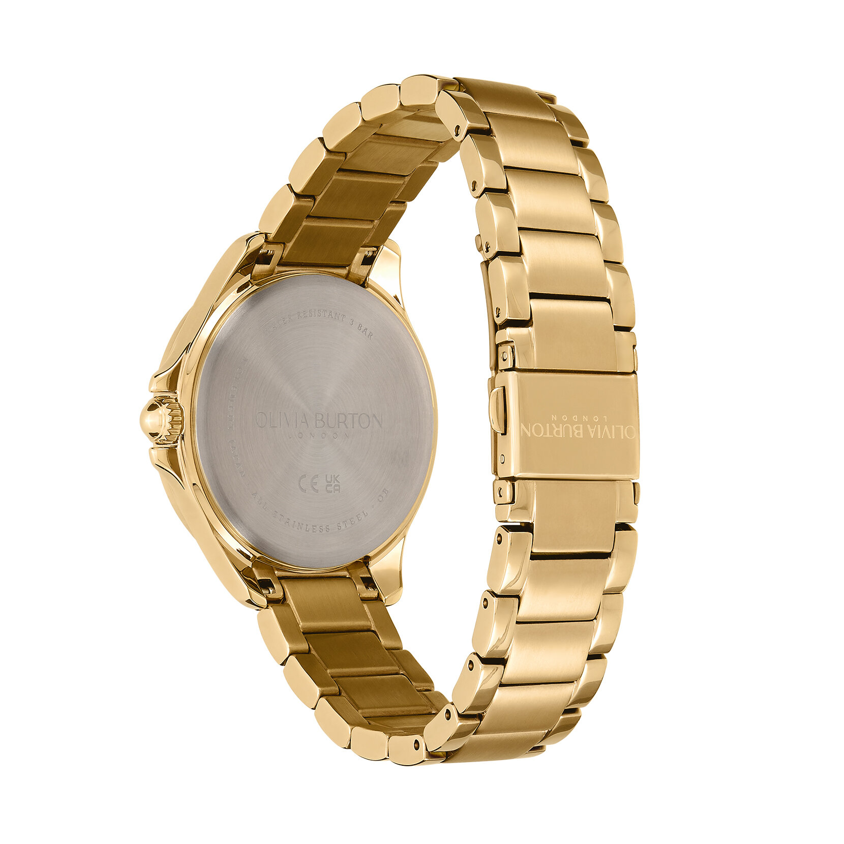 Montre guillochée Champagne et Or 36 mm